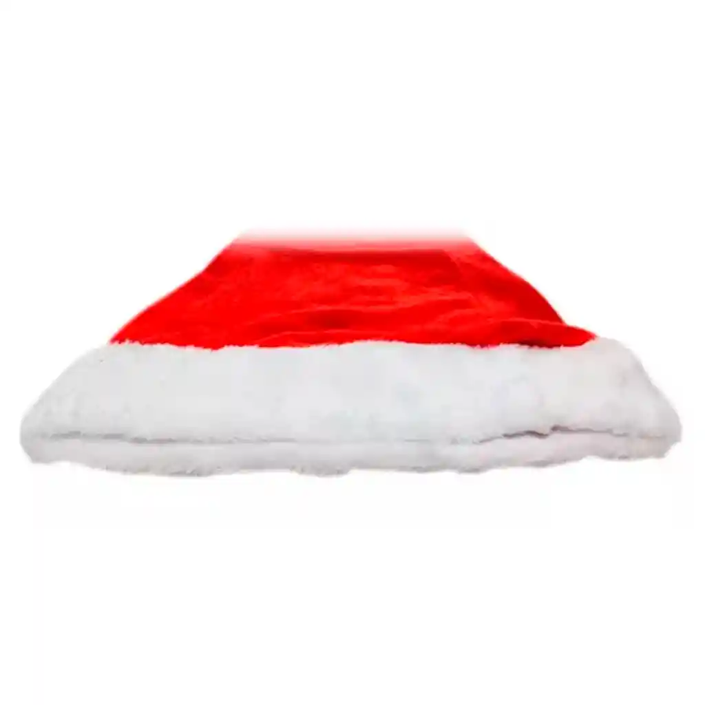 Gorro Navidad Gamuzado Fino Pompón Navideño 37x28 Rojo