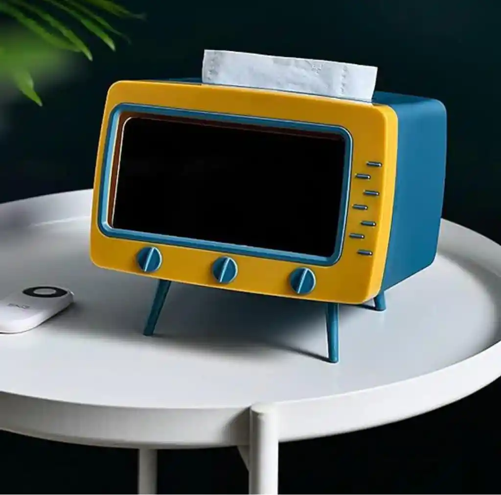Servilletero De Mesa Hogar Con Soporte De Celular Diseñó Tv