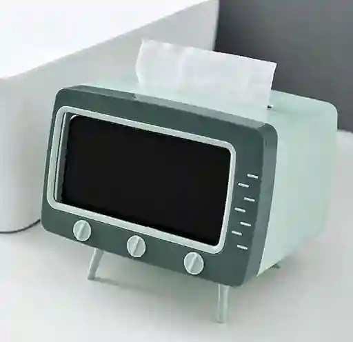 Servilletero De Mesa Hogar Con Soporte De Celular Diseñó Tv