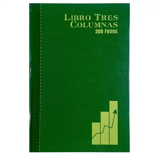 Libro Contabilidad 3 Columnas 200 Folios Tapa Dura