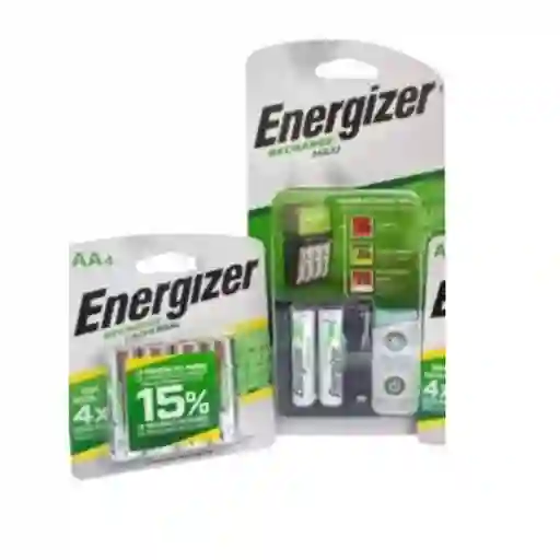 Cargador Energizer Maxi Con Recargables Aa X4