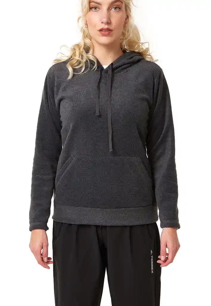 Hoodie Térmico Mujer Quebec Gris Oscuro Talla L