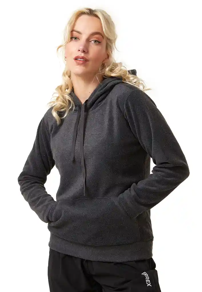 Hoodie Térmico Mujer Quebec Gris Oscuro Talla L