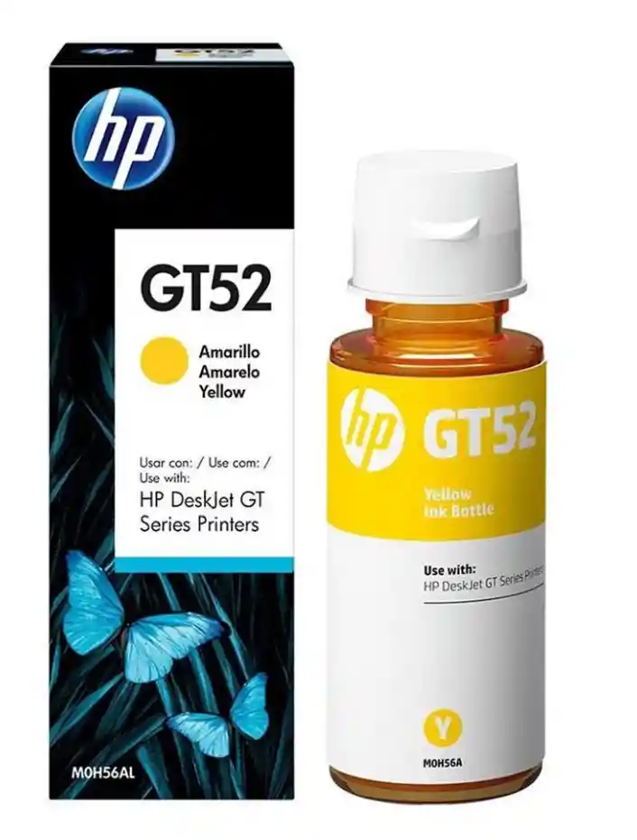 Tinta Hp Gt52 Amarillo Original