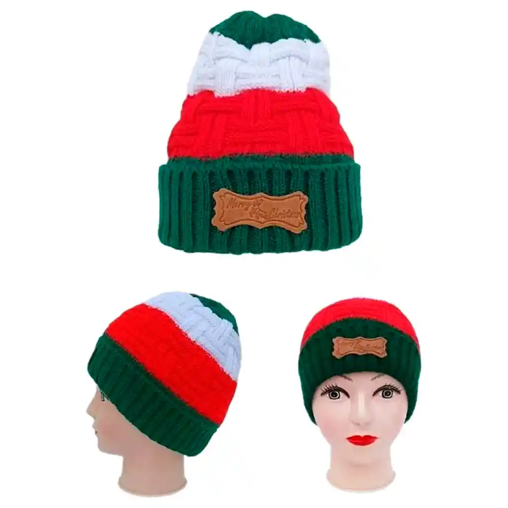 Gorro Lana Navidad Térmico Hombre Mujer Y Niños