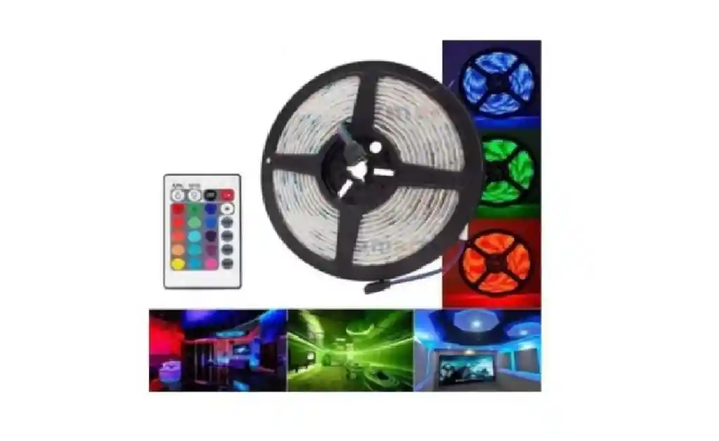 Tira Led Rgb 3528 2835 5 M Multicolor Fuente 220v Remoto