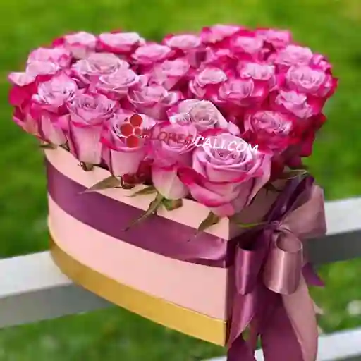 Corazón De Rosas En Base