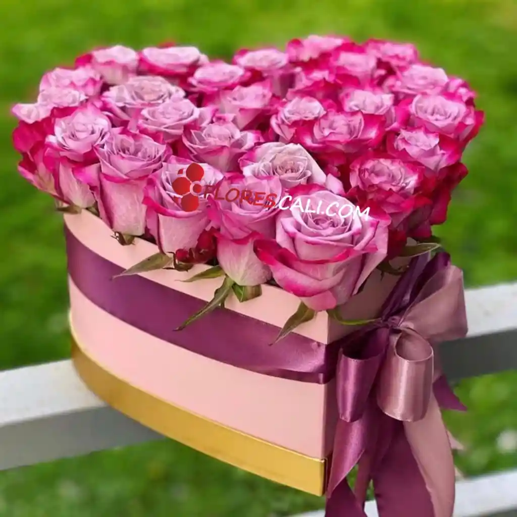 Corazón De Rosas En Base