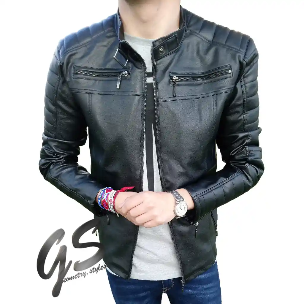 Chaqueta Chamarra Cuero Sintetico Para Hombre Talla Xs