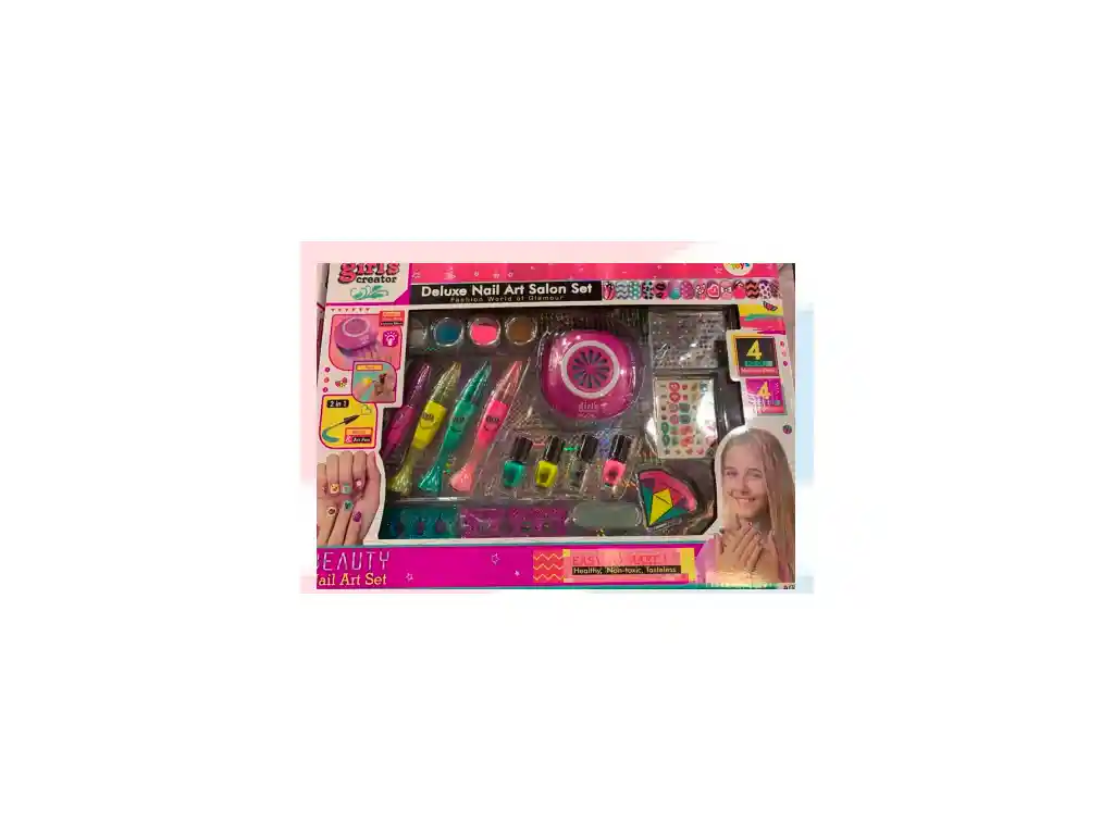 Kit Uñas Decorativo 2-1 Niñas Set Manicure Creativo Juguete