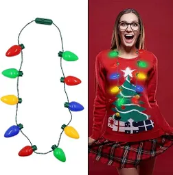 Collar De Luces De Navidad Novena Noche Buena Decoración De Navidad Accesorios Para Navidad