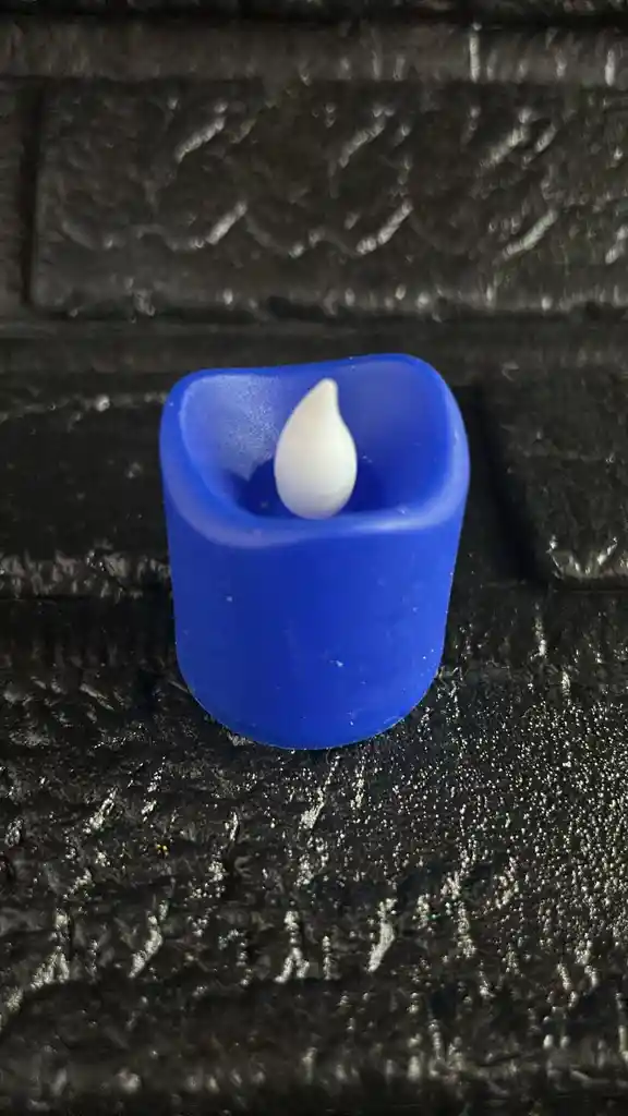 Vela Led Mini Led Azul Pilas
