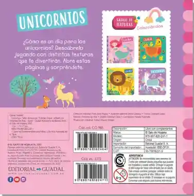 Libro Safari De Textura Unicornios