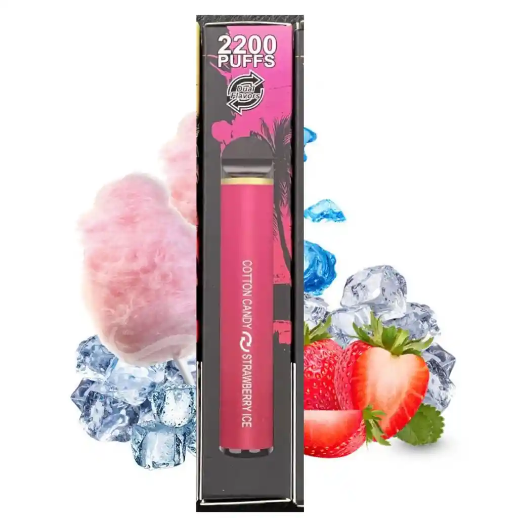 Cigarrillo Electrónico 2200 Puf. Vper Sabor Cotton Candy - Strawberry Ice