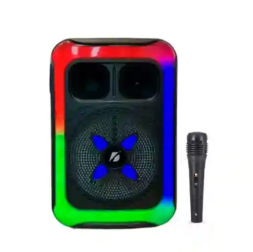 Parlante Bluetooth Recargable Tws Luz Rgb 8 Fm + Micrófono