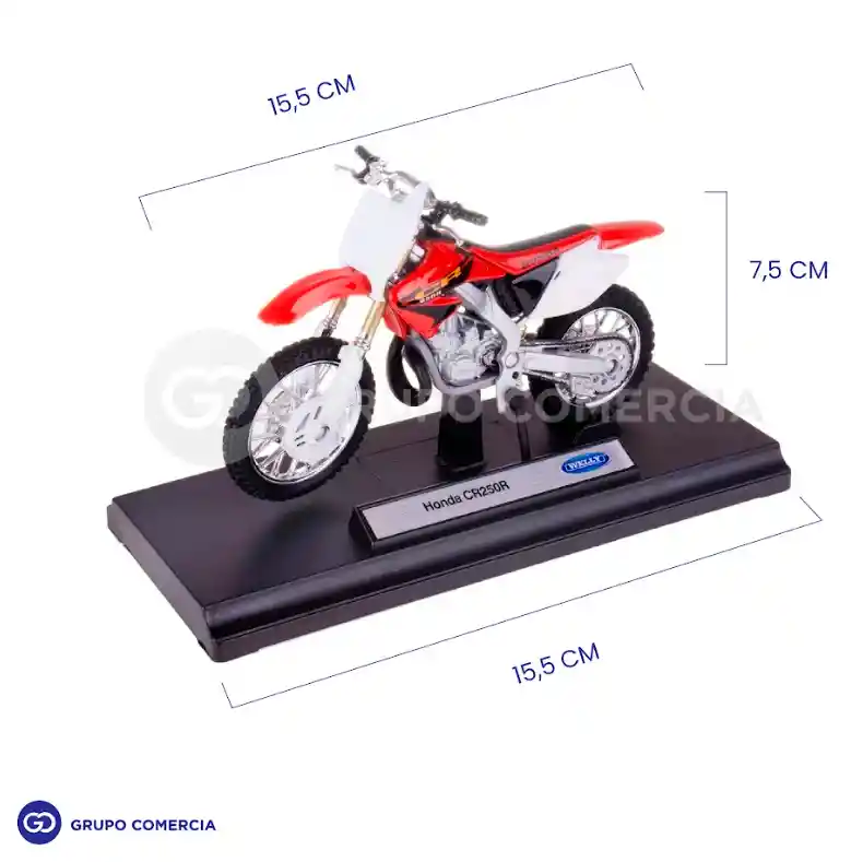 Moto Honda Cr250r Vehículo A Escala 1:18