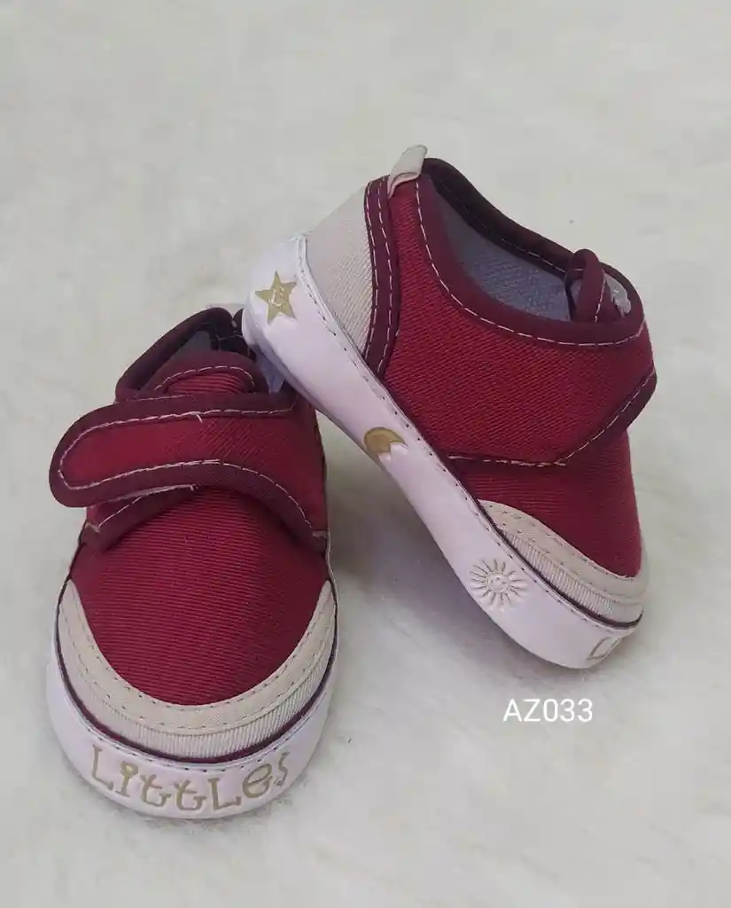 Zapato Vinotinto Y Beige Niño Talla 21