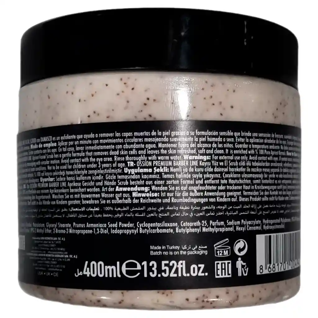 Crema Facial Exfoliante Scrub Ossion