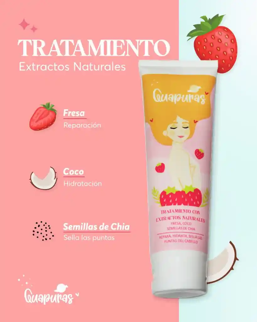 Acondicionador/tratamiento De Fresa,coco Y Semillas De Chia