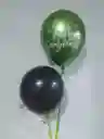 Globos Helio Cumpleaños Verdes Y Negro X2