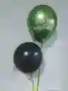 Globos Helio Cumpleaños Verdes Y Negro X2