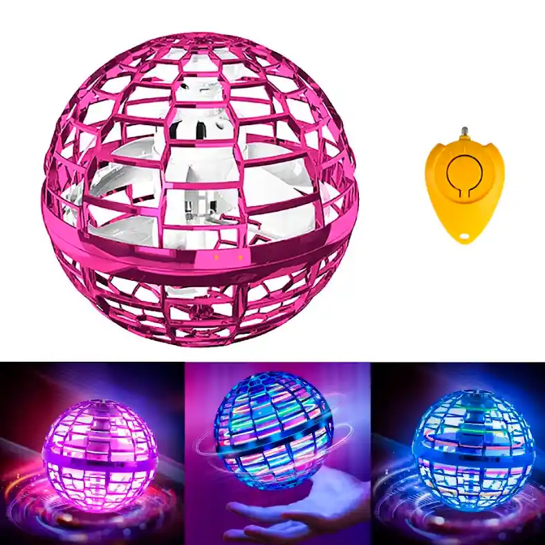 Esfera Voladora Spinner Batería Recargable Luz Led Rgb