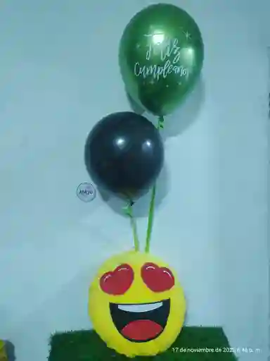 Emoji Decorativo Con Globos