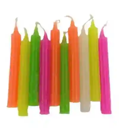 Velitas De Colores Navidad X 40 Unidades