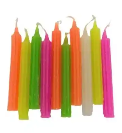 Velitas De Colores Navidad X 40 Unidades