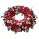 Corona Adviento Adorno 40cm Navidad Decorar Puerta Pared Rojo Brillante Aleatorio