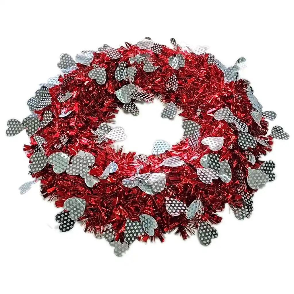 Corona Adviento Adorno 40cm Navidad Decorar Puerta Pared Rojo Brillante Aleatorio