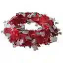 Corona Adviento Adorno 40cm Navidad Decorar Puerta Pared Rojo Brillante Aleatorio