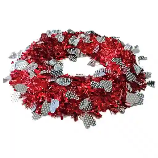 Corona Adviento Adorno 40cm Navidad Decorar Puerta Pared Rojo Brillante Aleatorio