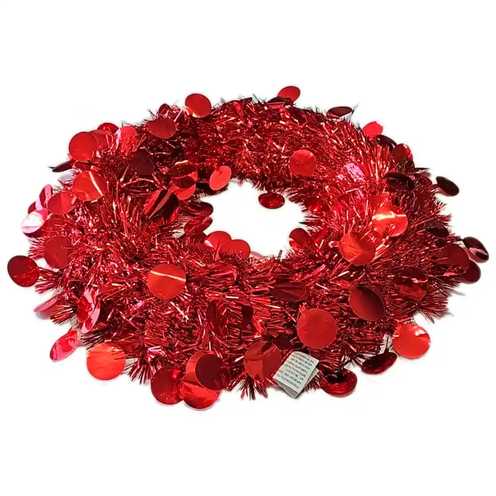 Corona Adviento Adorno 40cm Navidad Decorar Puerta Pared Rojo Brillante Aleatorio