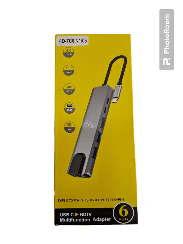 Adaptador Multipuerto Usb 3.0-2.0 + Tipo C 6 En 1