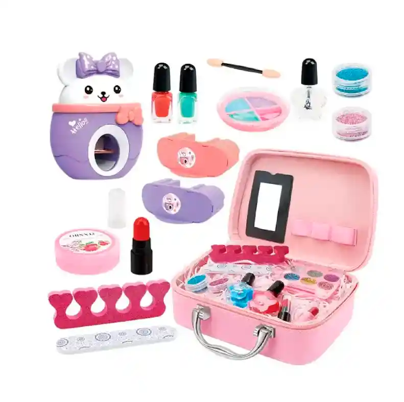 Kit Maquillaje Juego Para Niñas 20 Productos Bolso Juguete