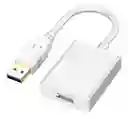 Adaptador Convertidor Usb 3.0 A Hdmi Full Hd 1080 Blanco