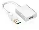 Adaptador Convertidor Usb 3.0 A Hdmi Full Hd 1080 Blanco