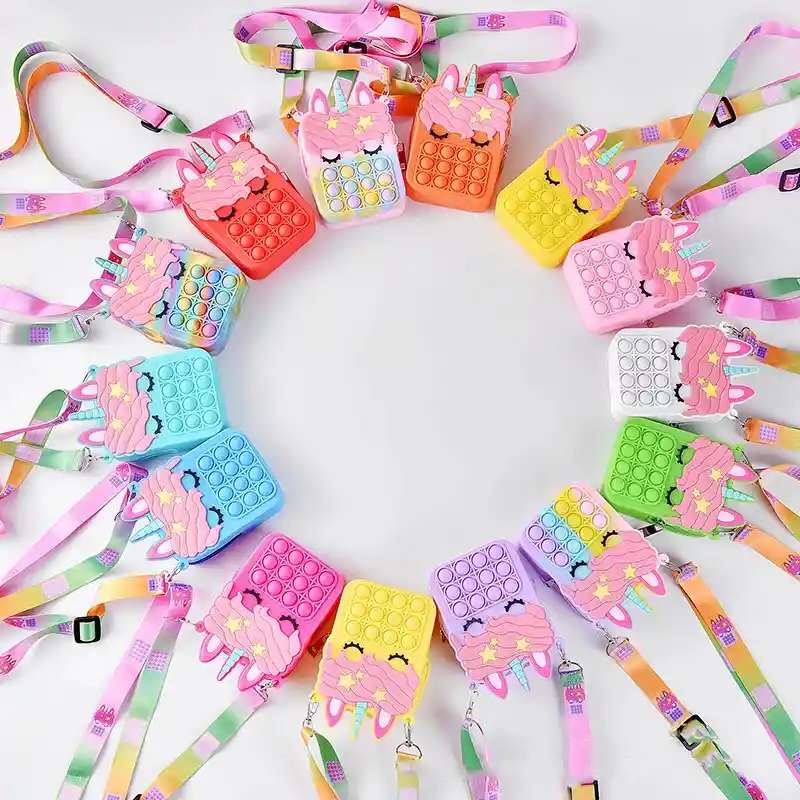 Bolso Infantil Cuadrado Pop It