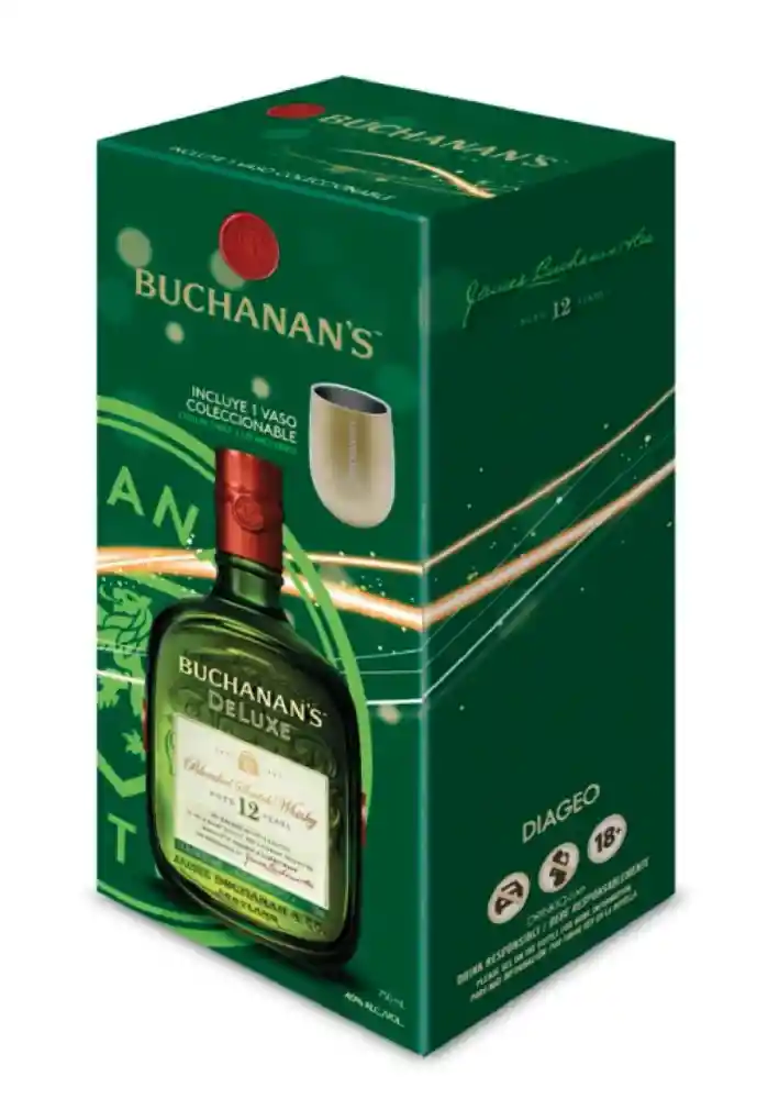 Estuche Buchanans Deluxe Mas Copas Premium