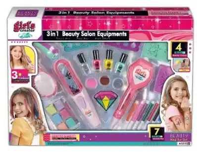 Kit De Belleza Para Niñas 3 En 1 (uñas - Cabello - Tatto)