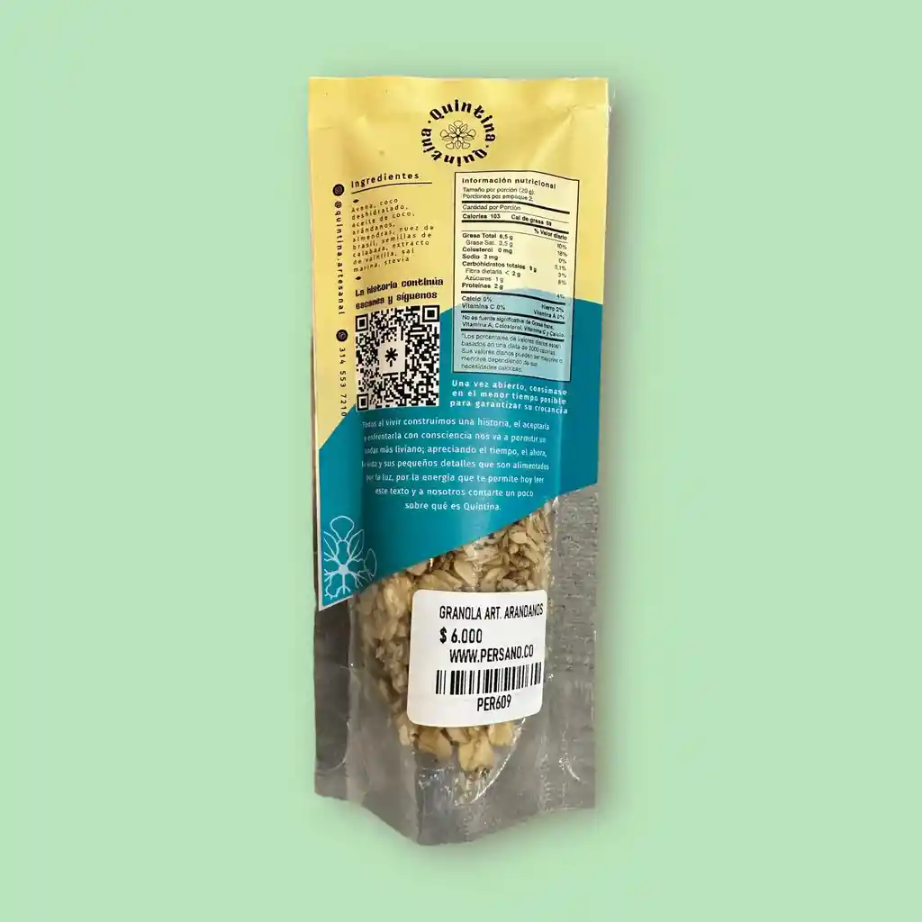 Granola Nueces Y Arandanos 40g Quintina