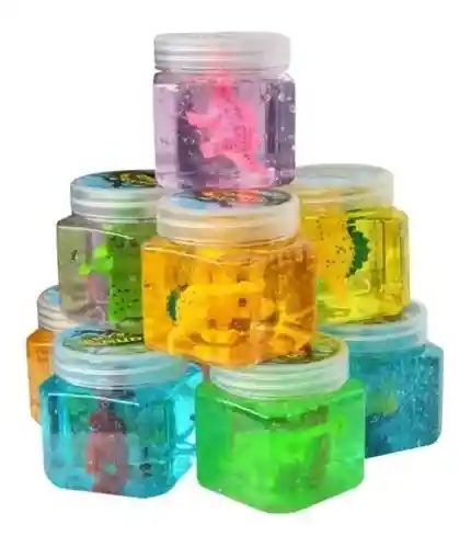 Slime Cuadrado Animal Dinosaurio