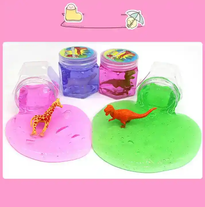 Slime Cuadrado Animal Dinosaurio