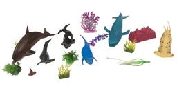 Juguete Animales Marinos Grandes Con Plantas X6 Ref 8913