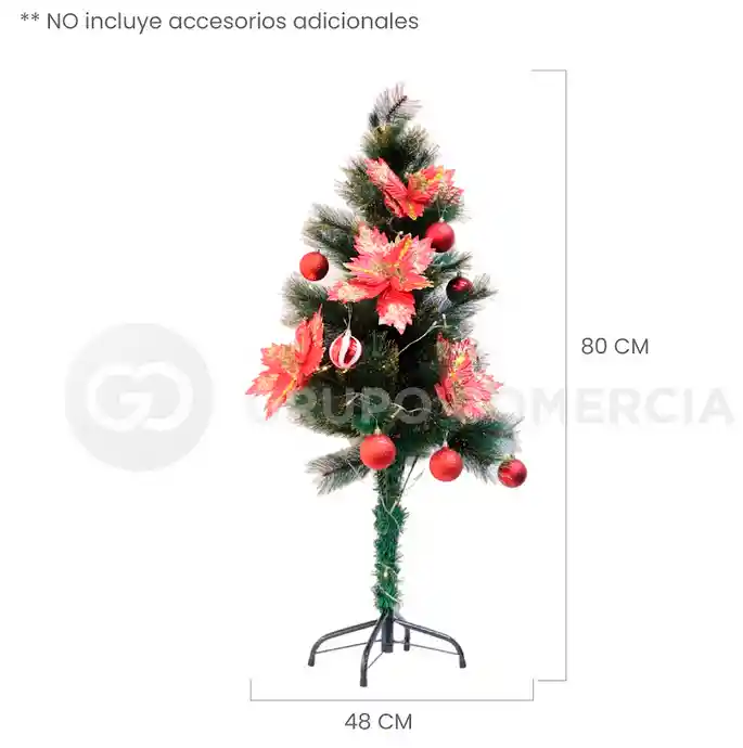 Árbol De Navidad Tip Pino 80 Cm Frondoso Decoracion