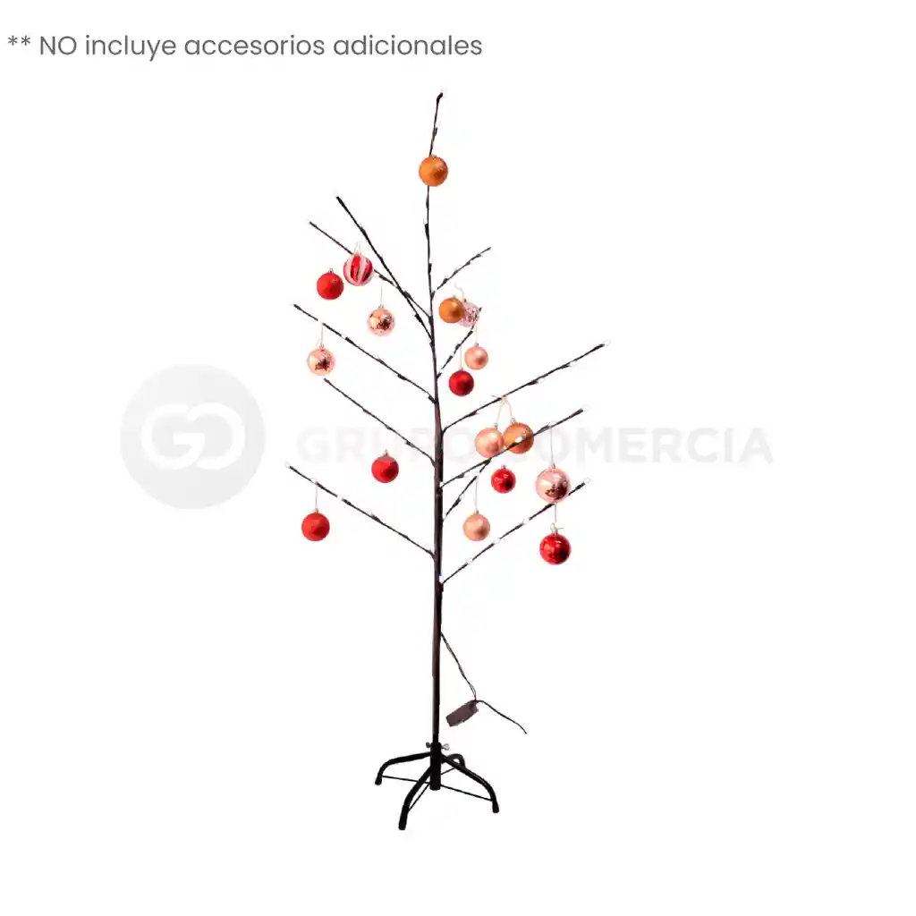 Árbol De Navidad Chamizo Luz Led Secuencial 148 Cm