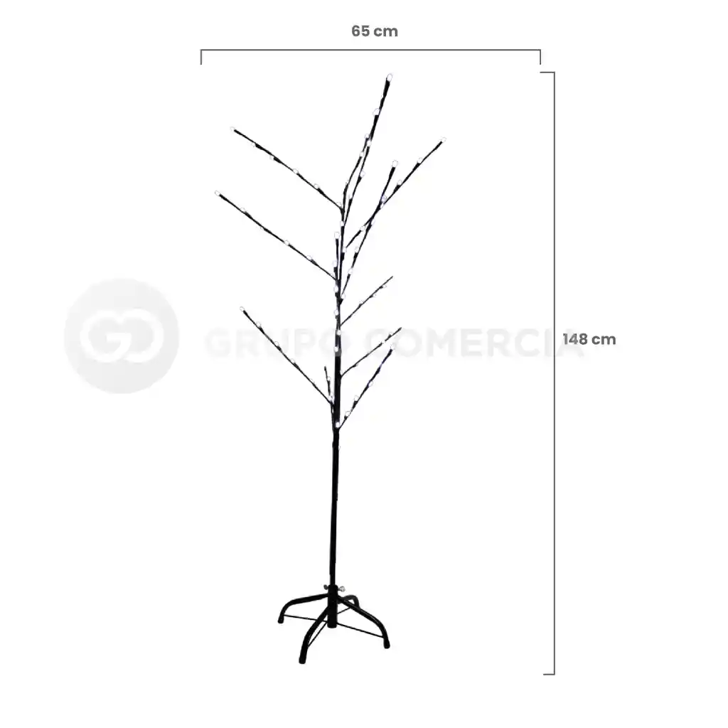 Árbol De Navidad Chamizo Luz Led Secuencial 148 Cm