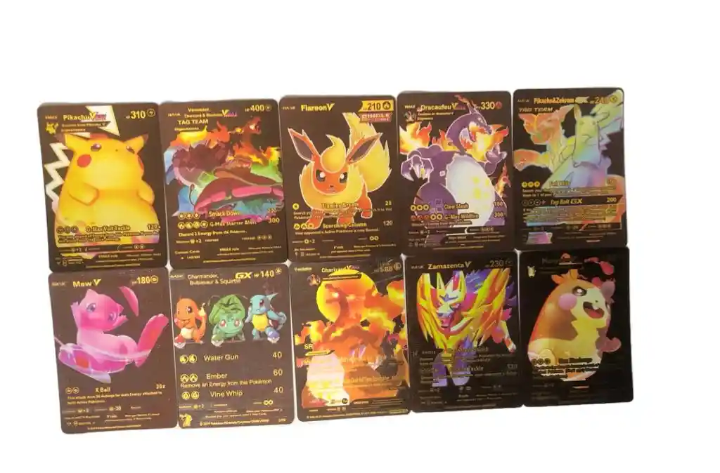 Cartas De Pokemon Negras Paquete X10 Surtido
