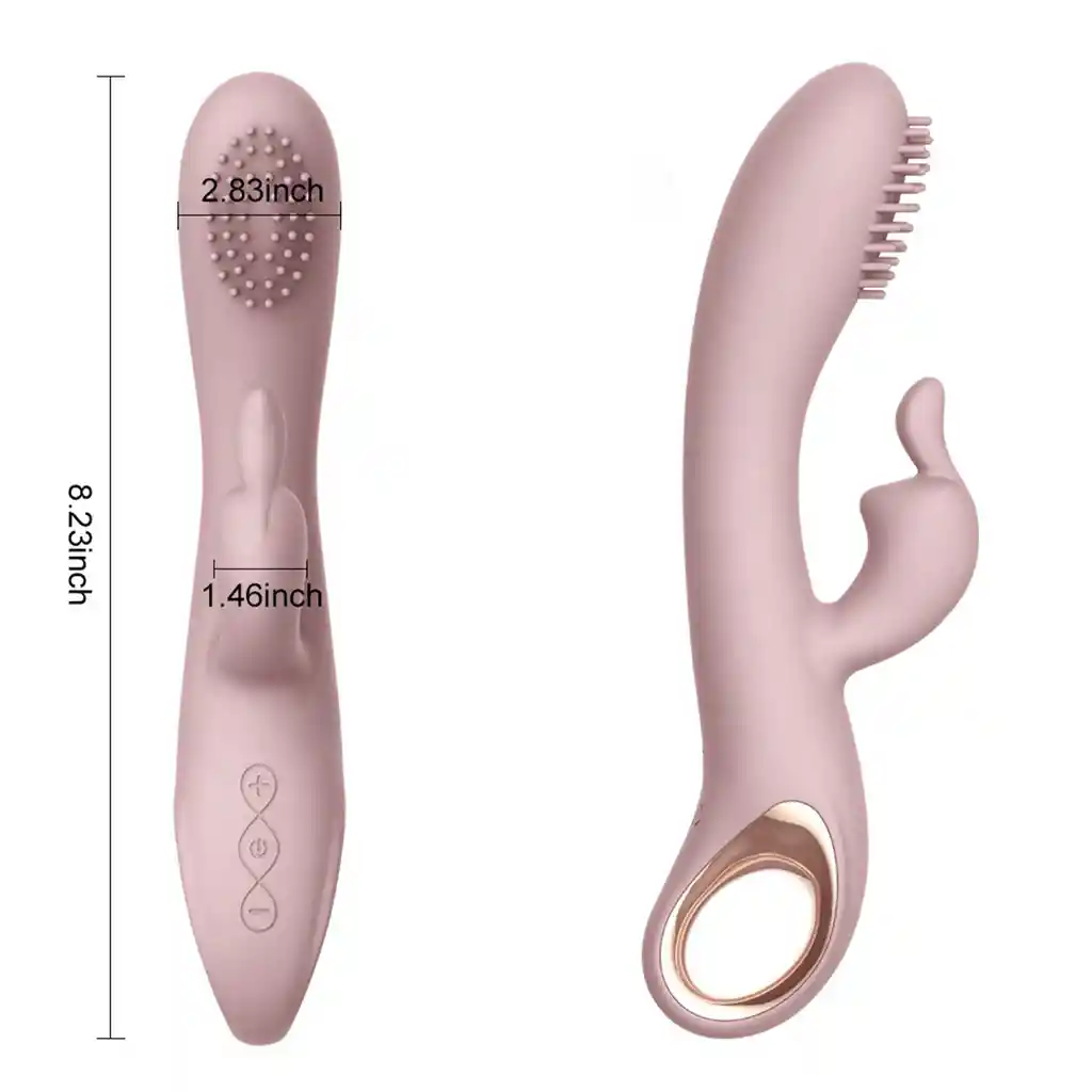 Vibrador Doble Estimulación Ángel Kiss 21cm Recargable Shequ